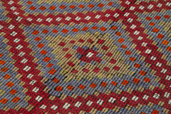 Geometric Kilim Beyaz Geometrik Keçi Tüyü El Dokuma Halısı 176x315 Agacan