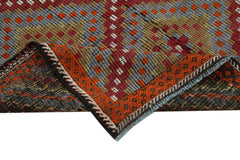 Geometric Kilim Beyaz Geometrik Keçi Tüyü El Dokuma Halısı 176x315 Agacan