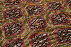 Geometric Kilim Beyaz Geometrik Keçi Tüyü El Dokuma Halısı 167x295 Agacan