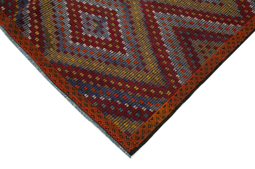 Geometric Kilim Beyaz Geometrik Keçi Tüyü El Dokuma Halısı 175x377 Agacan