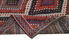 Geometric Kilim Beyaz Geometrik Keçi Tüyü El Dokuma Halısı 184x356 Agacan