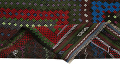 Geometric Kilim Beyaz Geometrik Keçi Tüyü El Dokuma Halısı 203x263 Agacan