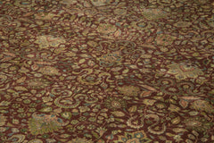 Tebriz Kahverengi Klasik Pamuk Yün El Dokuma Halısı 356x545 Agacan