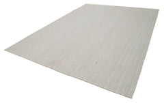 Vintage Flatweave Bej Eskitme Pamuk Yün El Dokuma Halısı 270x371 Agacan