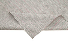 Vintage Flatweave Bej Eskitme Pamuk Yün El Dokuma Halısı 270x371 Agacan