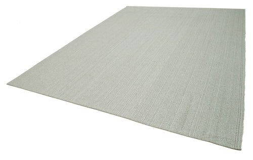 Vintage Flatweave Bej Eskitme Pamuk Yün El Dokuma Halısı 304x393 Agacan
