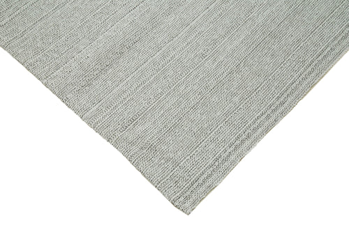 Vintage Flatweave Bej Eskitme Pamuk Yün El Dokuma Halısı 304x393 Agacan