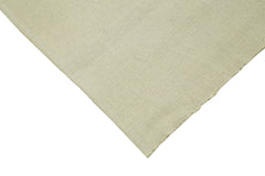 Vintage Flatweave Bej Eskitme Pamuk Yün El Dokuma Halısı 280x326 Agacan