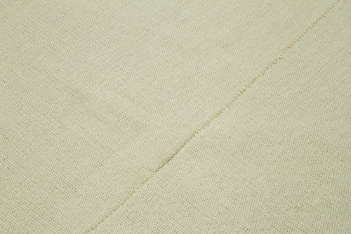 Vintage Flatweave Bej Eskitme Pamuk Yün El Dokuma Halısı 280x326 Agacan