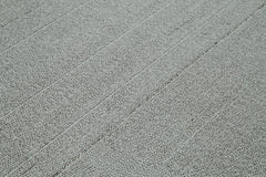 Vintage Flatweave Gri Eskitme Pamuk Yün El Dokuma Halısı 328x383 Agacan