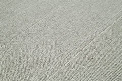 Vintage Flatweave Gri Eskitme Pamuk Yün El Dokuma Halısı 272x360 Agacan