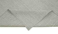 Vintage Flatweave Gri Eskitme Pamuk Yün El Dokuma Halısı 272x360 Agacan