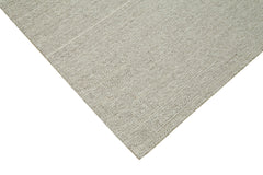 Vintage Flatweave Bej Eskitme Pamuk Yün El Dokuma Halısı 278x304 Agacan