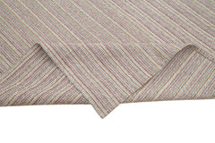 Vintage Flatweave Beyaz Eskitme Pamuk Yün El Dokuma Halısı 317x408 Agacan