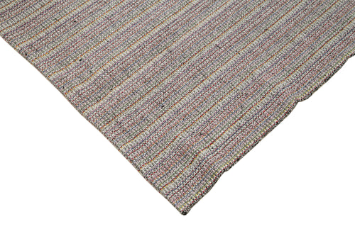 Vintage Flatweave Beyaz Eskitme Pamuk Yün El Dokuma Halısı 320x410 Agacan