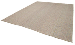 Vintage Flatweave Beyaz Eskitme Pamuk Yün El Dokuma Halısı 316x370 Agacan