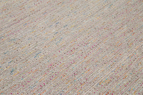 Vintage Flatweave Beyaz Eskitme Pamuk Yün El Dokuma Halısı 316x370 Agacan
