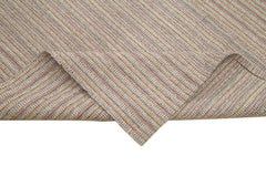 Vintage Flatweave Beyaz Eskitme Pamuk Yün El Dokuma Halısı 319x425 Agacan