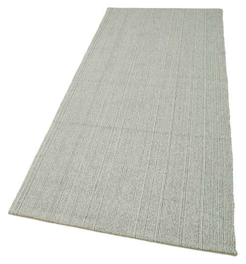 Vintage Flatweave Bej Eskitme Pamuk Yün El Dokuma Halısı 102x236 Agacan