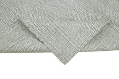 Vintage Flatweave Bej Eskitme Pamuk Yün El Dokuma Halısı 102x236 Agacan