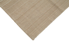 Vintage Flatweave Kahverengi Eskitme Pamuk Yün El Dokuma Halısı 143x227 Agacan