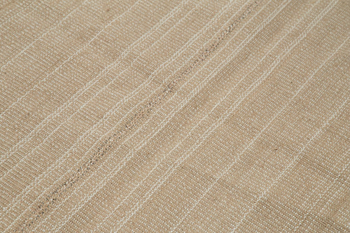 Vintage Flatweave Kahverengi Eskitme Pamuk Yün El Dokuma Halısı 143x227 Agacan