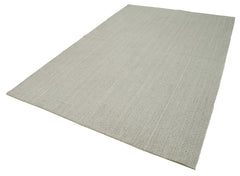Vintage Flatweave Bej Eskitme Pamuk Yün El Dokuma Halısı 187x303 Agacan