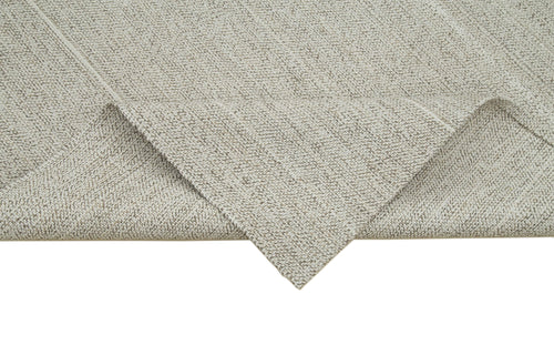 Vintage Flatweave Bej Eskitme Pamuk Yün El Dokuma Halısı 187x303 Agacan