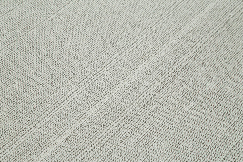 Vintage Flatweave Bej Eskitme Pamuk Yün El Dokuma Halısı 203x294 Agacan