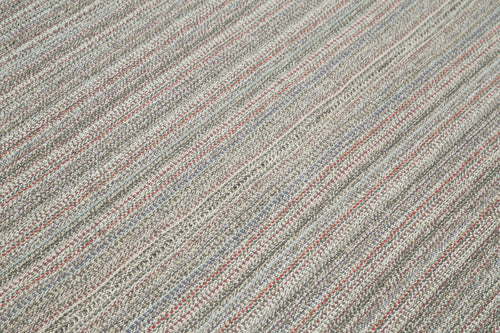 Vintage Flatweave Gri Eskitme Pamuk Yün El Dokuma Halısı 198x315 Agacan