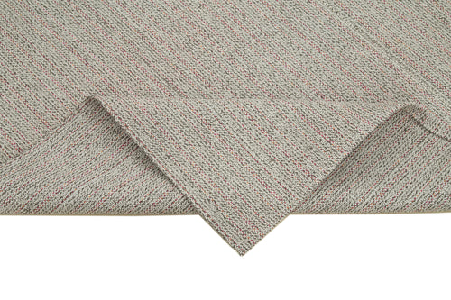Vintage Flatweave Gri Eskitme Pamuk Yün El Dokuma Halısı 181x290 Agacan