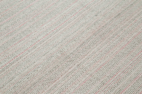 Vintage Flatweave Beyaz Eskitme Pamuk Yün El Dokuma Halısı 180x270 Agacan