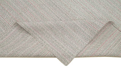 Vintage Flatweave Beyaz Eskitme Pamuk Yün El Dokuma Halısı 180x270 Agacan