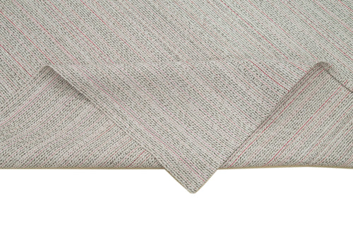 Vintage Flatweave Beyaz Eskitme Pamuk Yün El Dokuma Halısı 180x270 Agacan