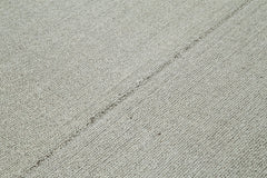 Vintage Flatweave Gri Eskitme Pamuk Yün El Dokuma Halısı 214x265 Agacan