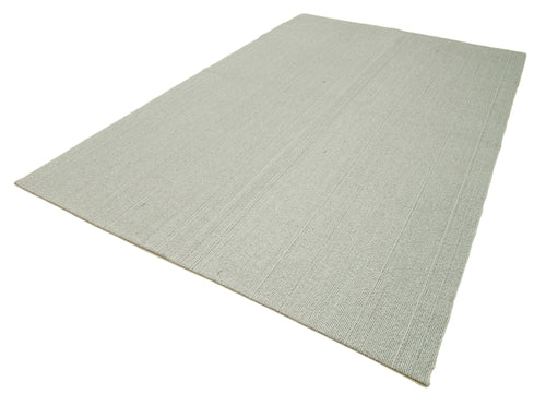 Vintage Flatweave Bej Eskitme Pamuk Yün El Dokuma Halısı 203x345 Agacan