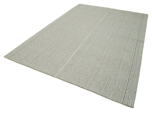 Vintage Flatweave Bej Eskitme Pamuk Yün El Dokuma Halısı 205x300 Agacan