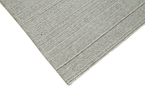 Vintage Flatweave Bej Eskitme Pamuk Yün El Dokuma Halısı 205x300 Agacan
