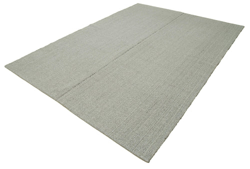 Vintage Flatweave Gri Eskitme Pamuk Yün El Dokuma Halısı 212x304 Agacan