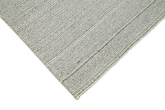 Vintage Flatweave Bej Eskitme Pamuk Yün El Dokuma Halısı 205x305 Agacan