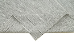 Vintage Flatweave Bej Eskitme Pamuk Yün El Dokuma Halısı 205x305 Agacan