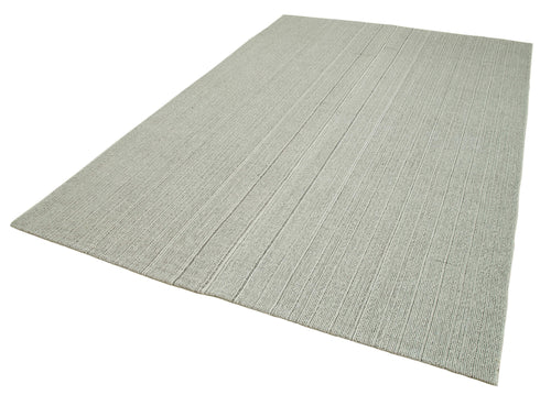 Vintage Flatweave Bej Eskitme Pamuk Yün El Dokuma Halısı 204x298 Agacan