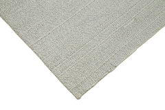 Vintage Flatweave Bej Eskitme Pamuk Yün El Dokuma Halısı 212x272 Agacan