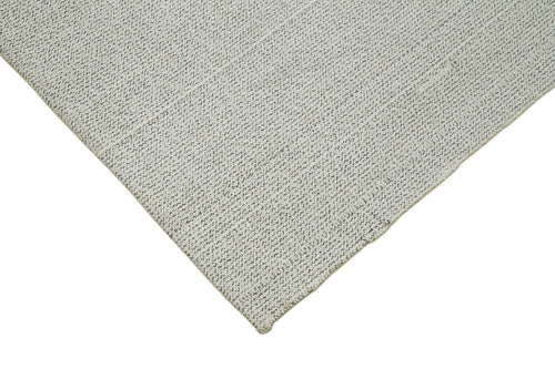 Vintage Flatweave Bej Eskitme Pamuk Yün El Dokuma Halısı 212x272 Agacan