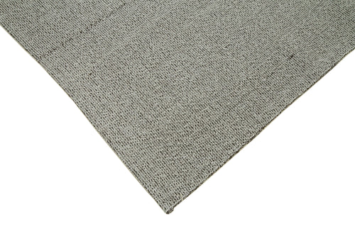 Vintage Flatweave Gri Eskitme Pamuk Yün El Dokuma Halısı 194x289 Agacan