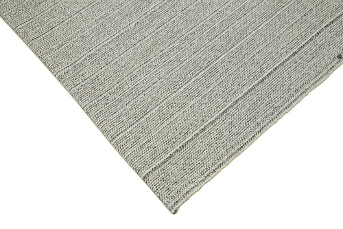 Vintage Flatweave Bej Eskitme Pamuk Yün El Dokuma Halısı 204x306 Agacan