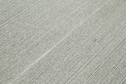 Vintage Flatweave Bej Eskitme Pamuk Yün El Dokuma Halısı 204x306 Agacan