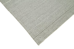 Vintage Flatweave Bej Eskitme Pamuk Yün El Dokuma Halısı 204x362 Agacan