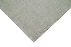 Vintage Flatweave Gri Eskitme Pamuk Yün El Dokuma Halısı 214x303 Agacan