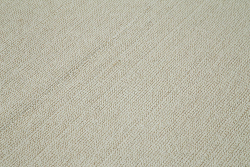 Vintage Flatweave Bej Eskitme Pamuk Yün El Dokuma Halısı 212x333 Agacan